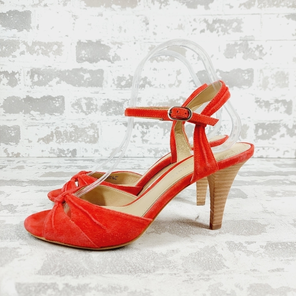 ETIENNE AIGNER Seneca In Coral Suede Heeled Sandal T685